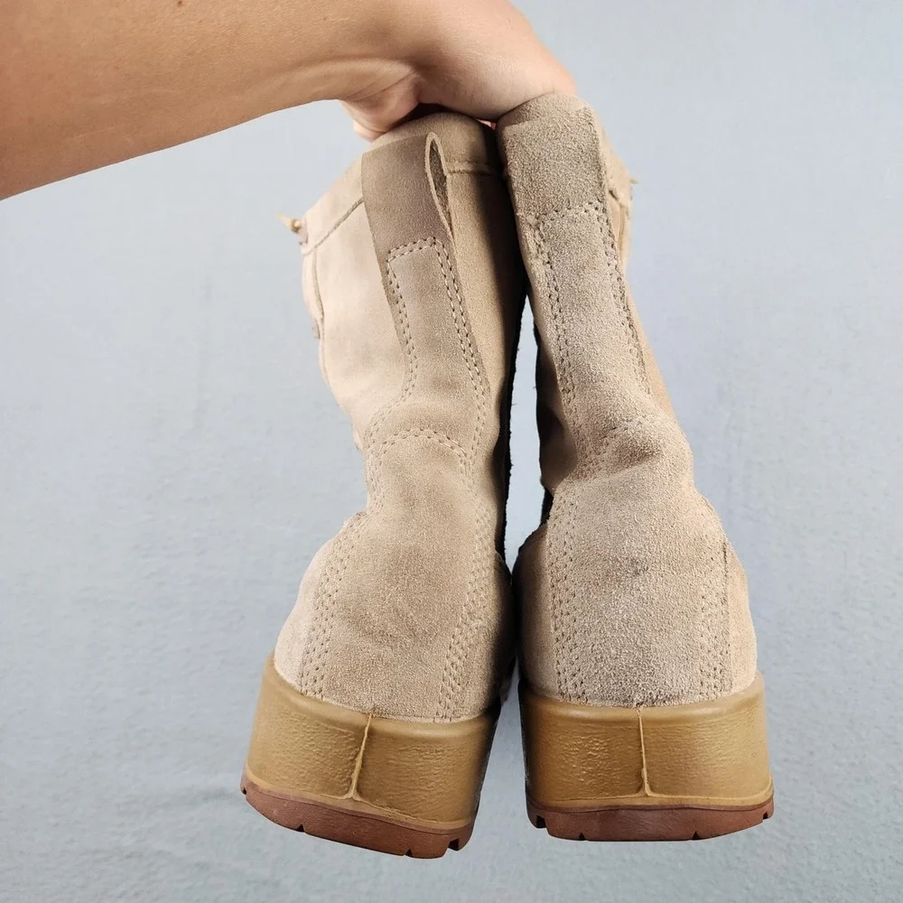 Belleville 775ST Boots Mens Size 11R Beige Suede Gore-Tex Steel Toe Combat USA